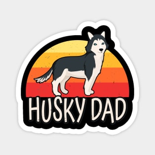 Husky Dad Retro Siberian Huskies Dog Owner Pet Magnet