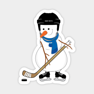 Hockey Snowman Magnet