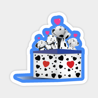 Puppy Dalmatian Valentine Magnet