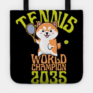 Shiba Inu Playing Tennis, Funny Tennis Tote