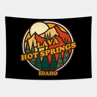 Vintage Lava Hot Springs, Idaho Mountain Hiking Print Tapestry