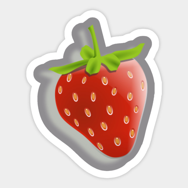 Strawberry Cartoon Strawberry Sticker Teepublic Uk