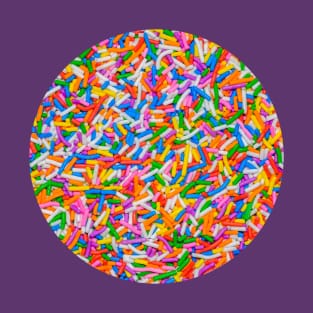 Colorful Candy Sprinkles Photograph Cricle T-Shirt