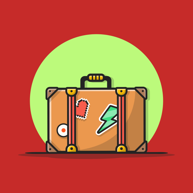 Suitcase Cartoon Vector Icon Illustration by Catalyst Labs