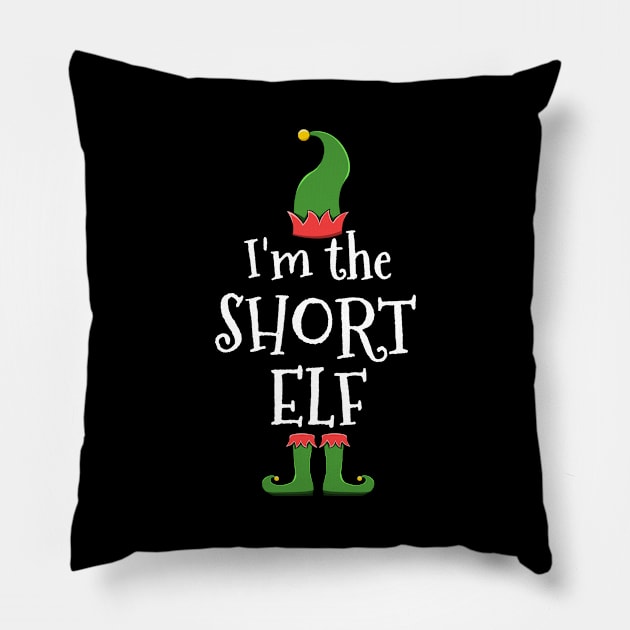 Short Elf Costume for Matching Family Christmas Group Pillow by jkshirts