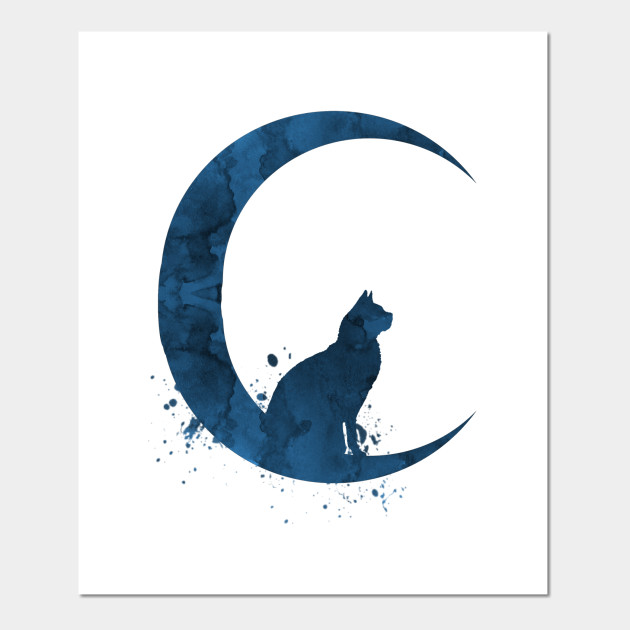Cat On The Moon Cat Posters And Art Prints Teepublic Uk