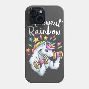 Sweat Rainbow Unicorn Retro Games 8 Bit 80s 90s Attire Phone Case