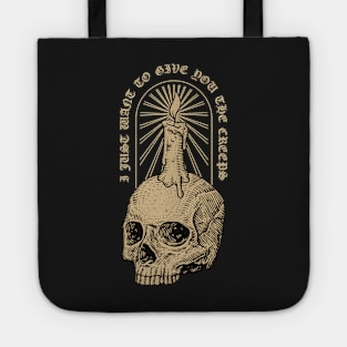 halloween, spooky, creepy, funny, scary, skull, skeleton, cute, Tote