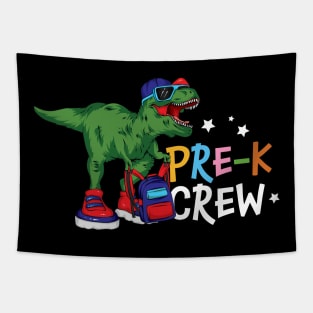 Funny T-Rex Back To School Pre-K Crew Pre Kindergarten Gift Tapestry