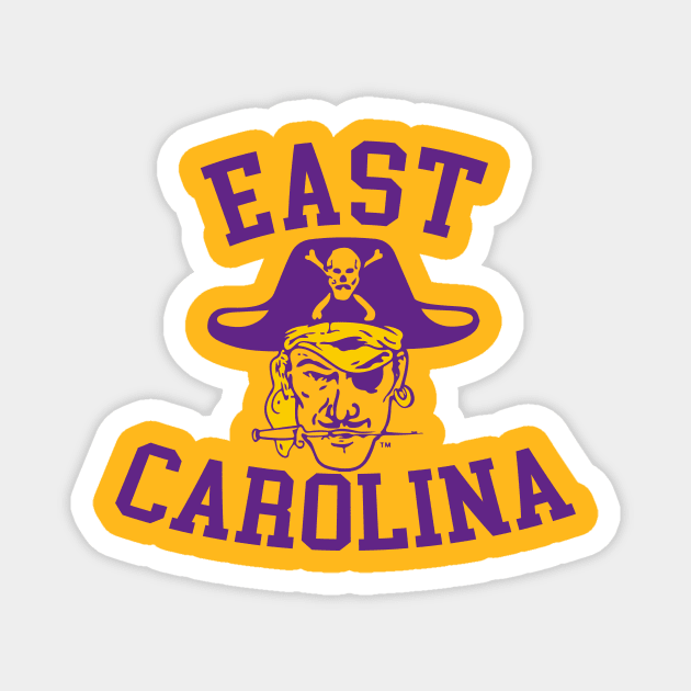 ECU Vintage Retro East Carolina Pirates 80s Magnet by robotbasecamp