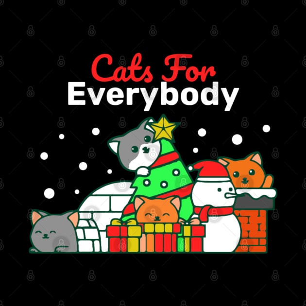 Cats for Everybody - Funny Santa and Cats by KanysDenti