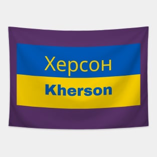 Kherson City in Ukrainian Flag Tapestry