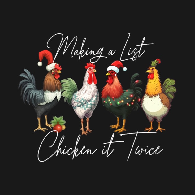 Christmas Chicken Lover Xmas Santa Hat Funny Farm by rivkazachariah
