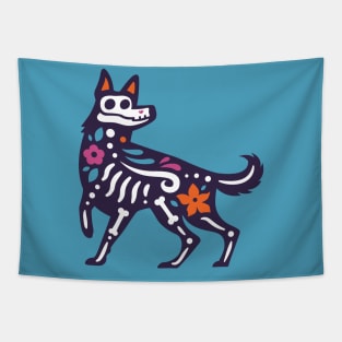 Colorful Day of the Dead Dog | Dia de los Muertos Perro Tapestry