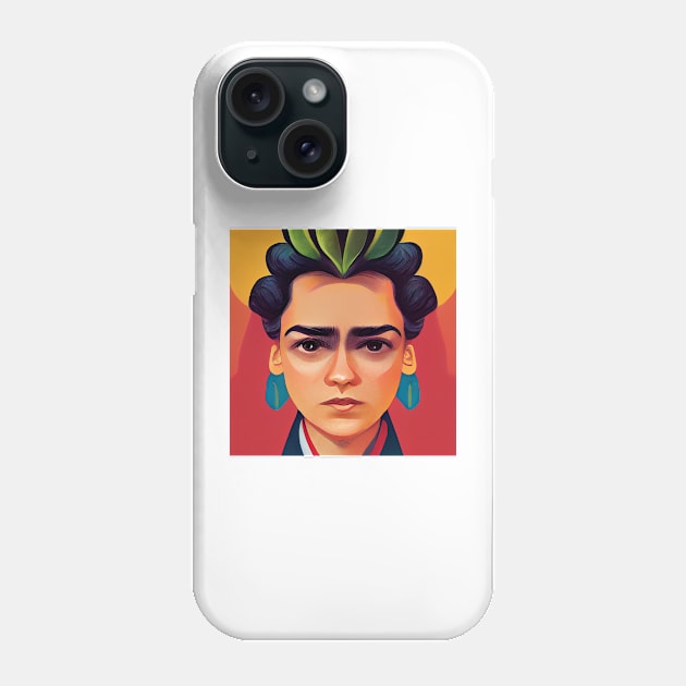 Frida Kahlo Portait | Digital Art Phone Case by Classical