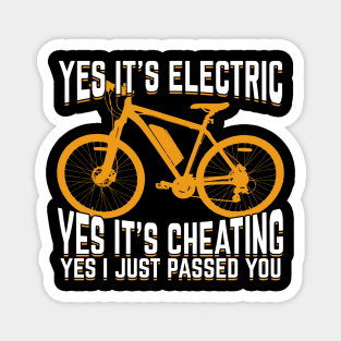 Electric Mountainbike E-Bike Bicycle Cyclist Gift Magnet