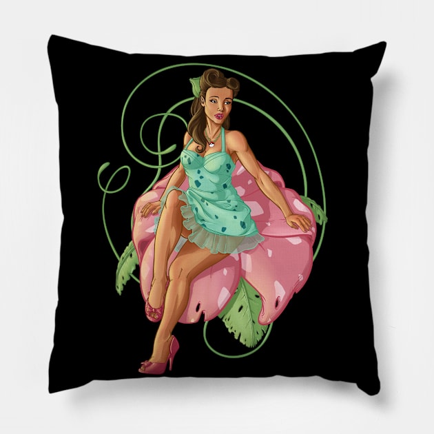 Reptile Pinup Pillow by JoeClarkart