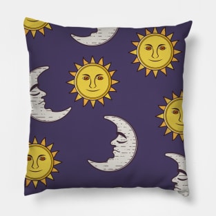 Moon and Sun pattern Pillow