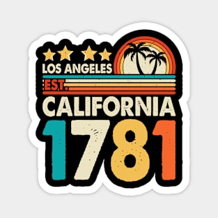 Los Angeles California 1781 T Shirt For Women Men Magnet