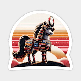 Pony Horse Samuraii Warrior Kawaii Chibi Cute Magnet