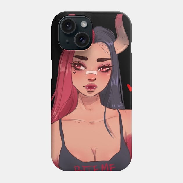 BITE ME Phone Case by cupidinks