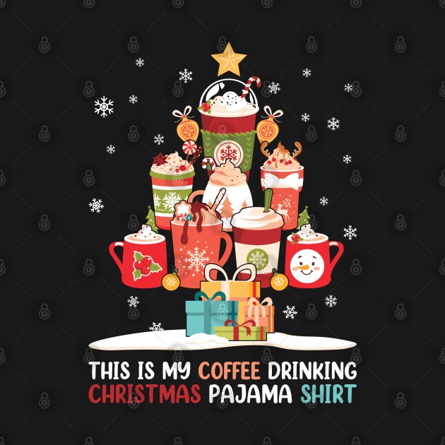 This is my Coffee Drinking Christmas Pajama Shirt by MZeeDesigns