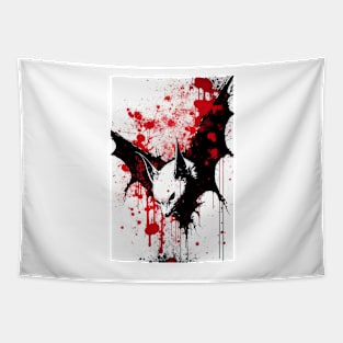 Vampire Bat Ink Painting Tapestry