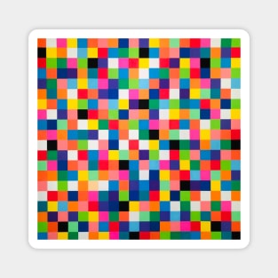 400 Colorful Squares Magnet