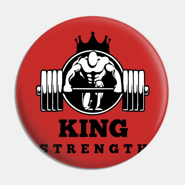 King Strength Logo Pin by KingStrengthGym