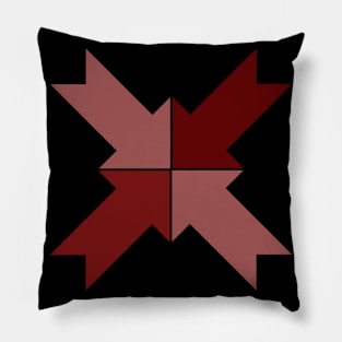 Red arrow X design Pillow