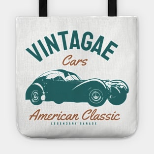 vintagae cars american classic Tote