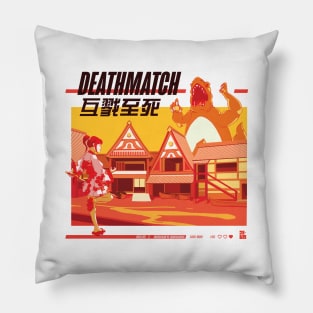 Deathmatch - Black Text Pillow