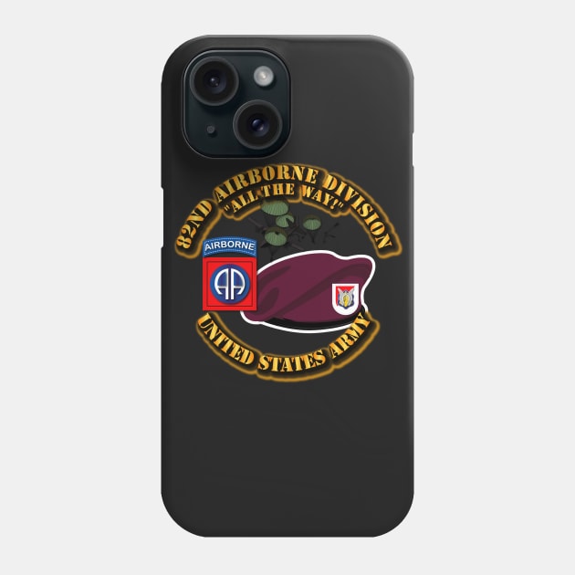 82nd Airborne Div - Beret - Mass Tac - Maroon  - 1 Recon Sqn 17th Cav Phone Case by twix123844