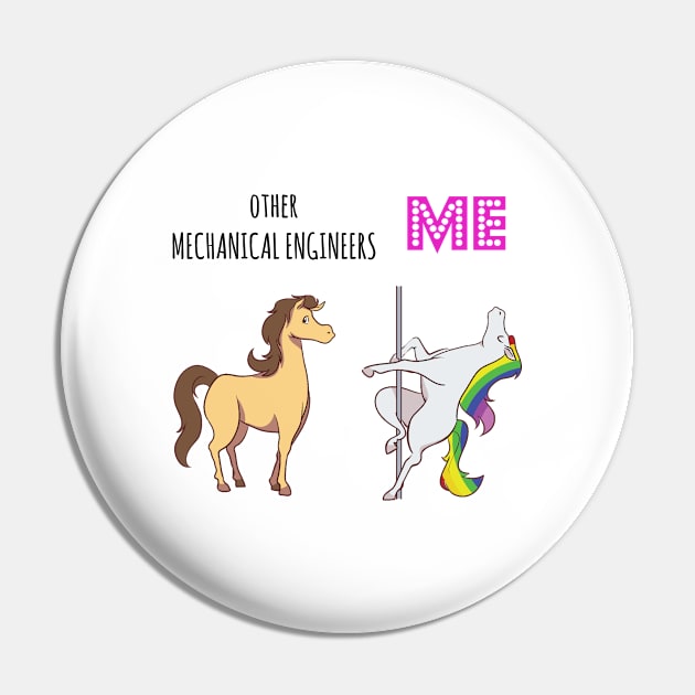 Other mechanical engineer Unicorn Pin by IndigoPine