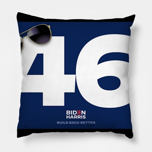 Biden 46 Pillow by Frank Imburgio