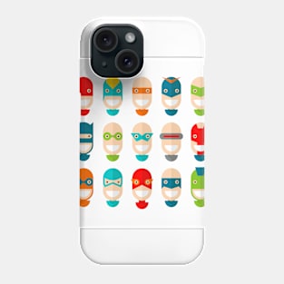 Superhero Faces Phone Case