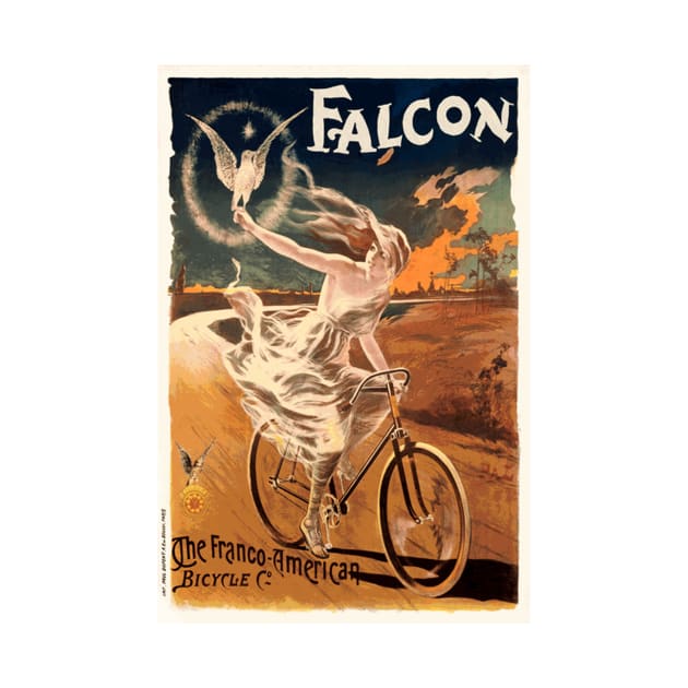 Falcon Cycles - Vintage French  Advertising Poster Design by Naves