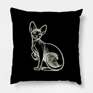 luminous sphinx cat Pillow