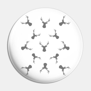 Deer pattern - black. Pin