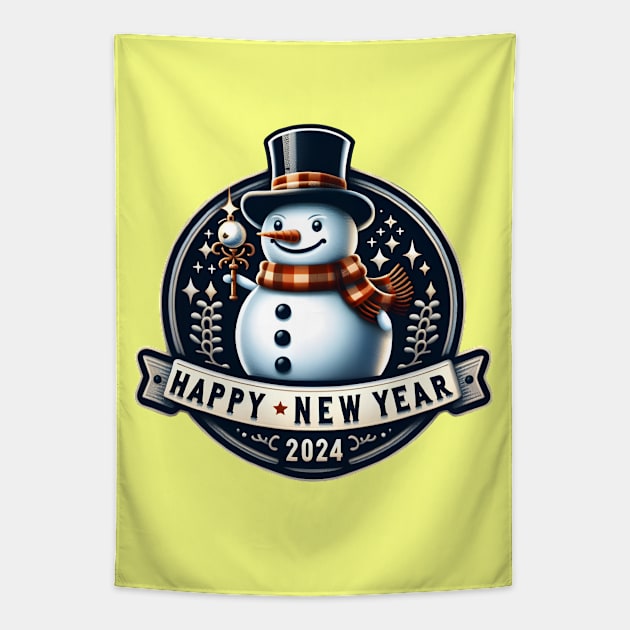 Frosty's Holiday Magic: Celebrate Christmas and Ring in the New Year with Whimsical Designs! Tapestry by insaneLEDP