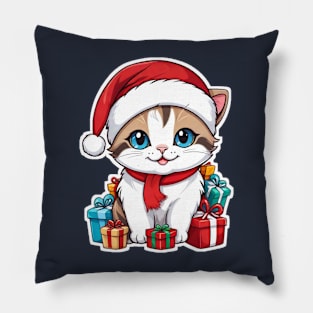 Cat christmas and gift christmas Pillow