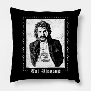 Cat Stevens // Retro Fan Artwork Design Pillow