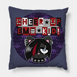 Cheer Up Emo Cat! (Text Version) Pillow