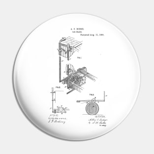 Car Break Vintage Patent Hand Drawing Pin