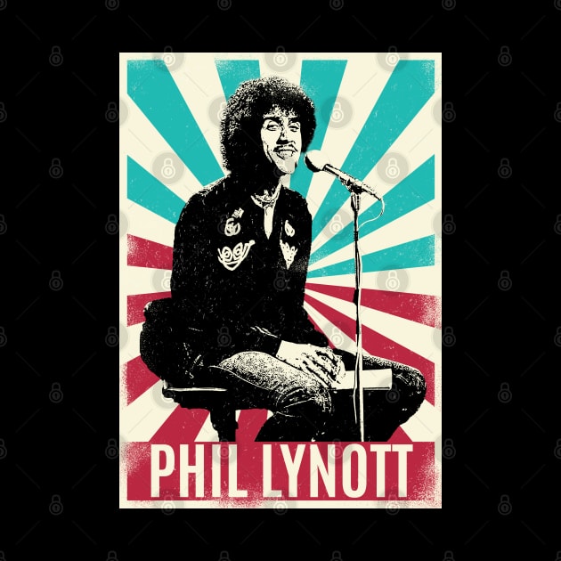 Vintage Retro Phil Lynott by Bengkel Band