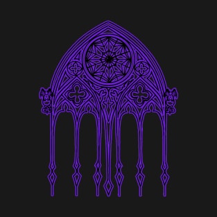 Purple Gothic Cathedral Window T-Shirt