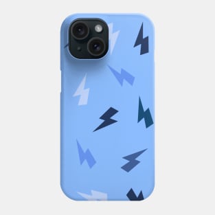 Blue Lightning, Thunder Bolt Pattern Phone Case