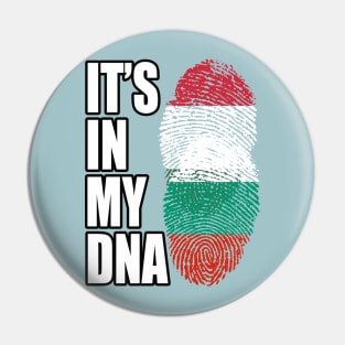 Hungarian And Bulgarian Mix Heritage DNA Flag Pin