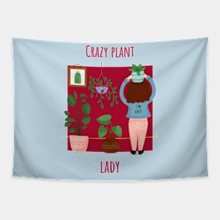 Crazy Plant Lady Tapestry