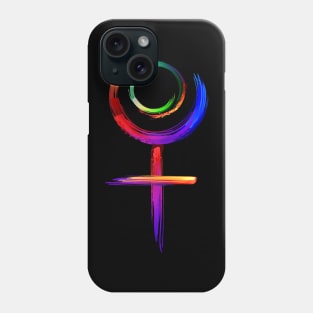 Symbols of planets luminescent paint Phone Case